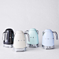 SMEG Variable Temperature Kettle; 4 Colors : This electric kettle with midcentury-inspired design has seven temperatures ranging from 120°F to 212°F. No-slip feet and a built-in cord wrap keep things neat.