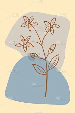 世纪、抽象、海报、简约