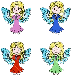 天使 女士 女孩 翅膀 信仰 宗教 手绘图 手绘 丘比特