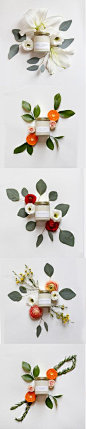 Such a nice idea to present a product differently.  Prop Styling - Candles and Flowers // Brooklyn Candle Studio: Photostyling, Styling