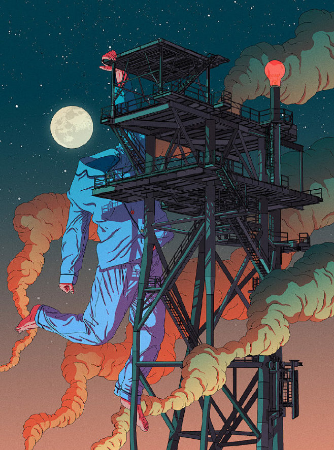 超现实画荒诞的艺术氛围插画合集欣赏
作者...