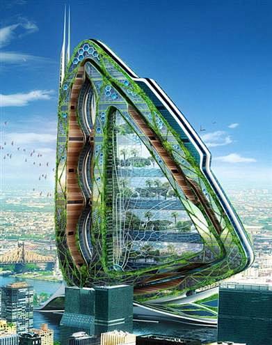美国纽约温室摩天大楼“飞龙”，这是一种像...