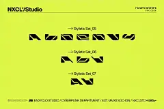 NCL Raxor Y2k Cyberpunk Futuristic Mecha Font 未来科幻封面徽标赛博朋克机甲风海报封面徽标设计装饰英文字体安装包_UIGUI