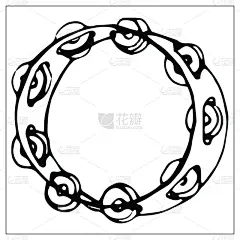 绘画插图,卡通,白色背景,矢量,手,手鼓,单色调,组物体,贺卡,分离着色
