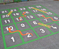 playground painting- snakes and ladders: 