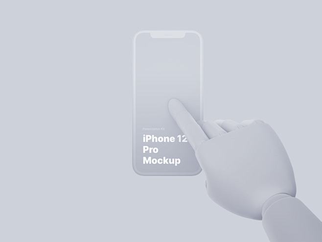 木质手指触控苹果手机场景APP提案UI贴...