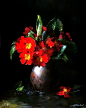 来自画家 Sergey A. Tutunov (1925-1999) 油画花卉绘画作品一组 ​​​​