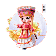 魂树采集到Q版五十五个民族采集