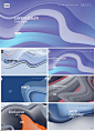 6款抽象波浪横幅EPS格式2021102 - 设计素材 - 比图素材网