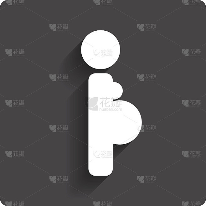 怀孕的标志图标。怀孕的象征。