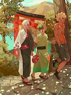 这组颇有装饰效果的插画很有一点古典风格！画的型男很帅气哦！