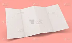 手风琴折叠小册子四页模型