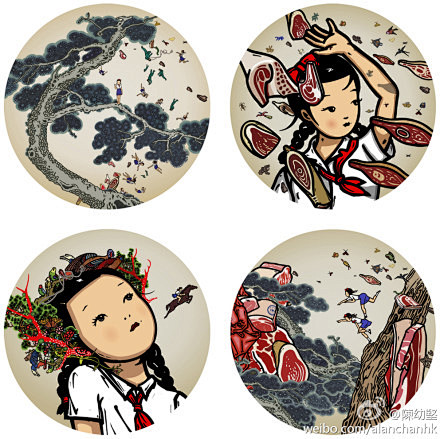 陳幼堅：分享圖片...這些作品是微噴於圓...