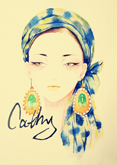 Cathy晁星星采集到《Cathy小姐》系列插画