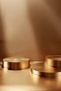 奢华的金色电商产品展示台