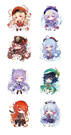 恰饭稿。画了一些Q版的原神同人目前做了小挂… - 半次元 - ACG爱好者社区