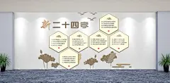 古朴创意新二十四孝传统美德文化墙