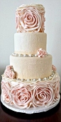 翻糖 蛋糕 生日 派对 创意 婚礼 玫瑰花粉色系