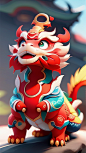 AI绘画｜龙年吉祥物生成_Stable Diffusion XL应用_文生图应用_龙年吉祥物，龙年，吉祥物_AIGC应用-飞桨星河社区应用