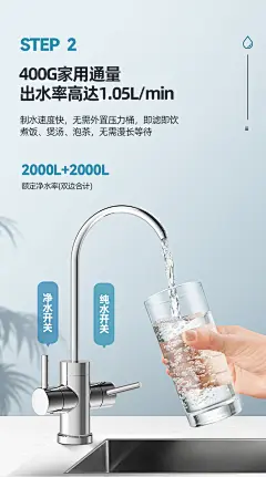 康佳净水器家用厨下式纯水机直饮RO膜反渗透智能活性炭换芯包安装-tmall.com天猫