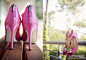 #分享照片#粉红色水钻细跟新娘鞋 - 微幸福 - 幸福婚嫁网