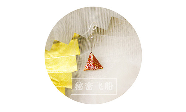 「秘密飞船」-现货-日式和风折纸耳环耳环...
