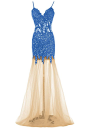 Sunvary Champagne and Red Mermaid Lace Prom Evening Dresses Bridesmaid Gowns at Amazon Women’s Clothing store: