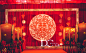 新中式婚礼+来自：婚礼时光——关注婚礼的一切，分享最美好的时光。#新中式婚礼# #囍背景墙# #擂鼓路引#