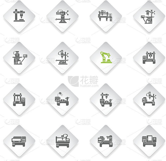 工业设备图标集