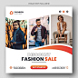 PSD fashion sale social media post and web banner template