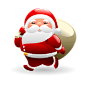 雪人和圣诞老人PNG图标 256x256 #采集大赛#