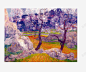 纯手绘杏花树美式油画 页面网页 平面电商 创意素材