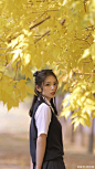 温心月光采集，校服美女