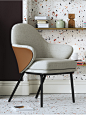 慕梵迪新款餐椅轻奢后现代简约设计师款凳子客厅卧室实木软背靠椅-tmall.com天猫