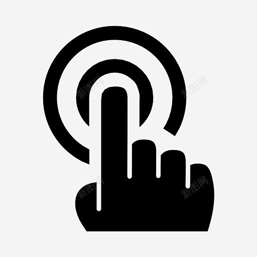 双击触摸技术图标 icon 标识 标志 ...