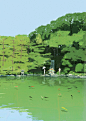 Rhythm of Green | Communication Arts : “This is one of my cover illustrations for a monthly brochure titled Rhythm of Green, issued by Ishibashi Cultural Center in Kyushu, Japan. The ...