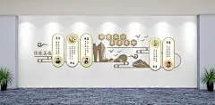 创意国风尊老爱幼传统美德文化墙