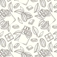 flat design chocolate pattern
