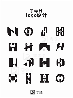 LOGO-花瓣网|陪你做生活的设计师 | 600个H字母的创意logo