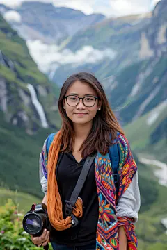 旅行爱好者人物肖像摄影图
