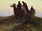 FRANK TENNEY JOHNSON
Indians On Horseback
Oil on Canvas
14.125″ x 19.125″