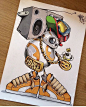 “Funny twist On BB8 work by cheograff: 