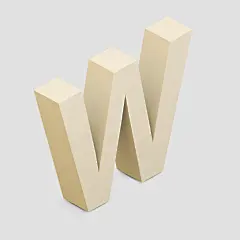 w字母三维立体设计