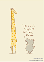 插画里的长颈鹿，将呆萌进行到底。丨来自插画师Heng Swee Lim。（转）