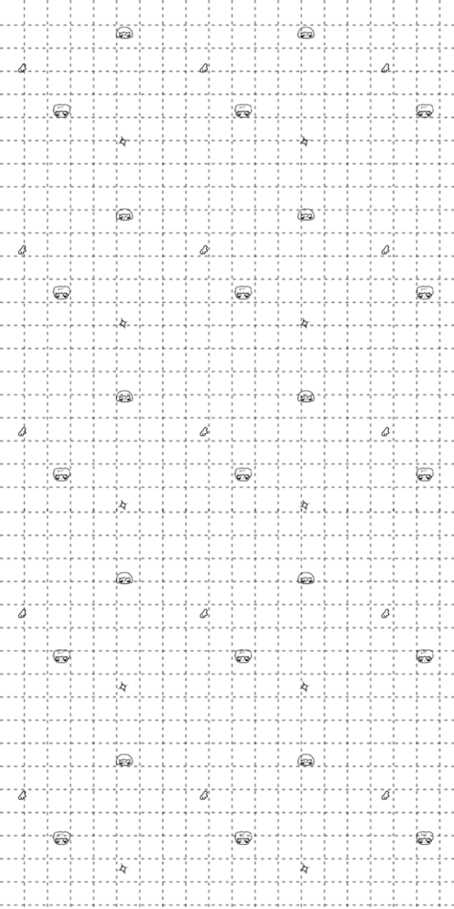 卡通可爱全屏水印虚线文字免抠PNG透明背...