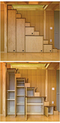 组合柜子楼梯柜，小户型跃层LOFT使用的楼梯柜，用柜子组成台阶。