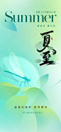 地产美业夏至节气海报