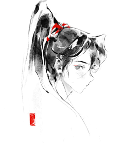 最野7night采集到水墨女