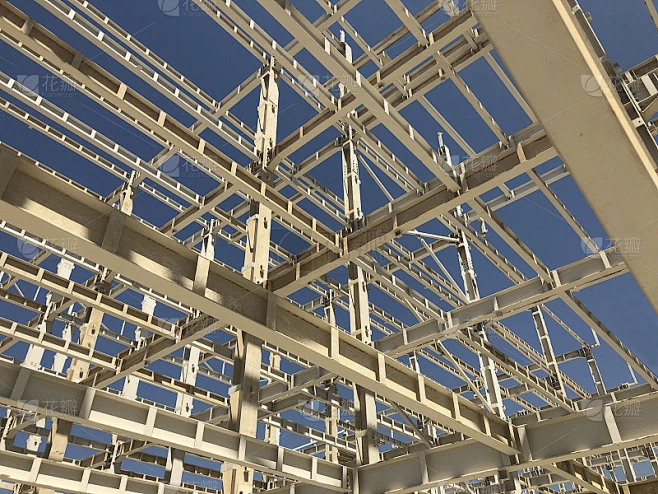 装配式多层工业建筑金属框架素材-花瓣网