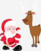 卡通圣诞老人形象矢量图高清素材 卡通形象矢量素材圣诞老人礼物是驯鹿 矢量图 免抠png 设计图片 免费下载
